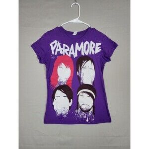 Vintage Official Paramore Purple Band Tee Womens Medium Concert Shirt Emo Scene